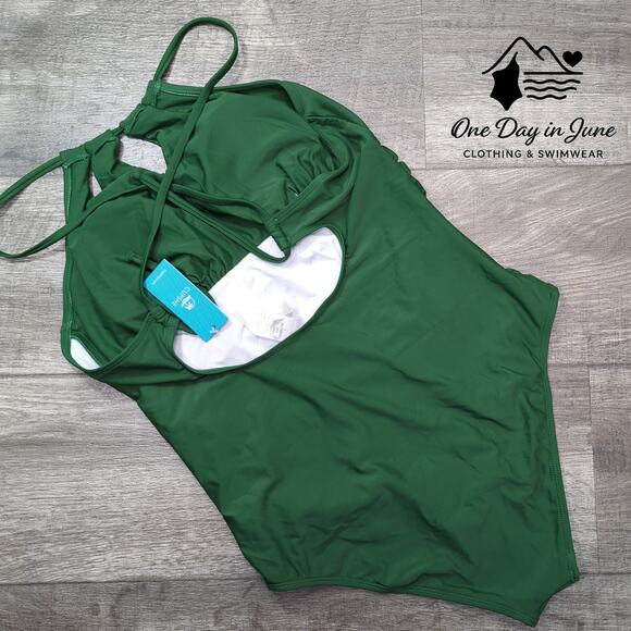 Cupshe High Neck Tummy Control One Piece Swimsuit Size L - Picture 6 of 6